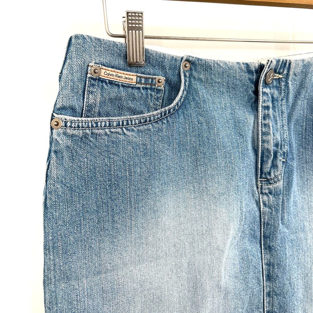 Vintage Calvin Klein No Waistband Jeans Skirt